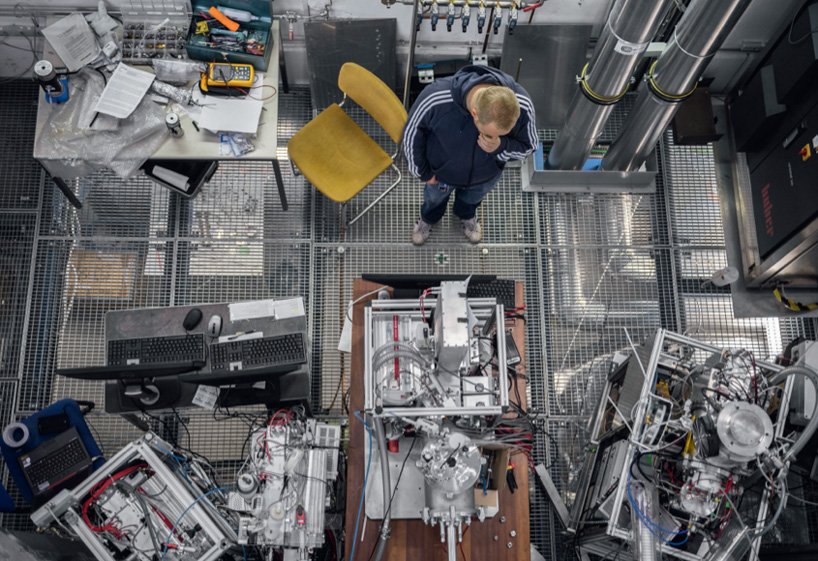 Andri Pol and Lars Muller inside CERN