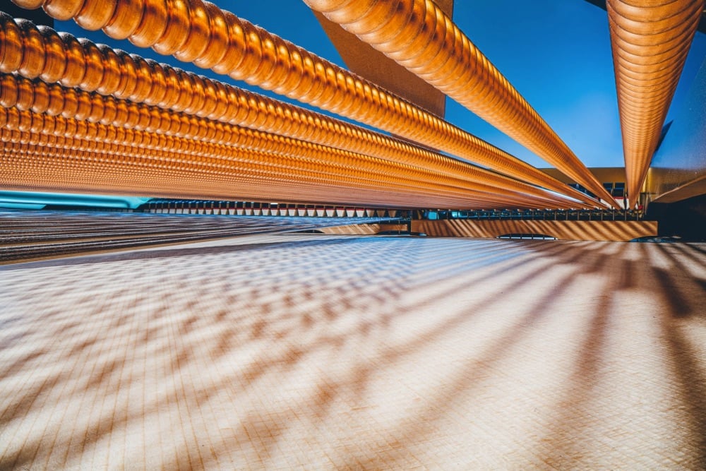 interior view of a piano