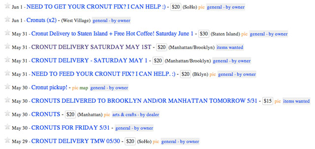 Cronut Craigslist