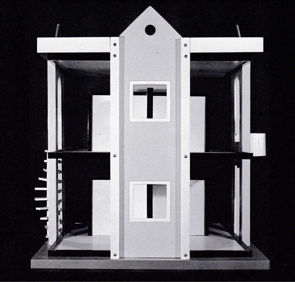 a dollhouse designed by an architect for a 1983 Architectural Design Magazine contest