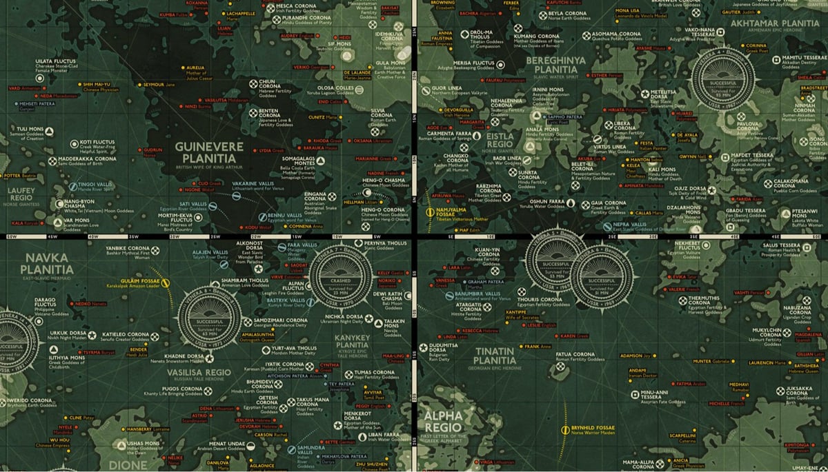 Goddesses Of Venus Map