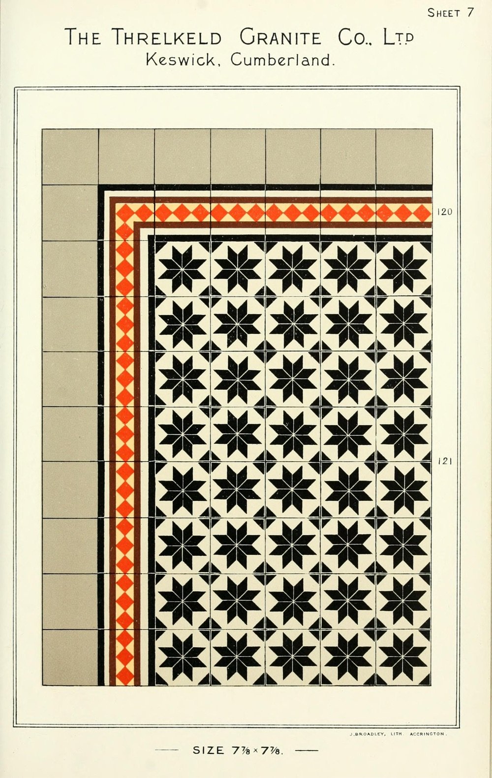 a sample pattern from a book of granite tiles patterns