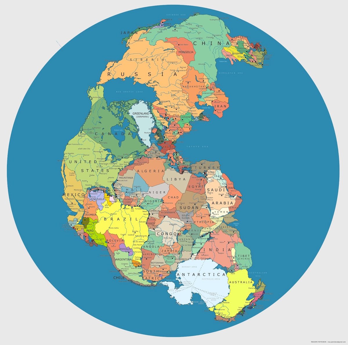 Pangaea Country Map