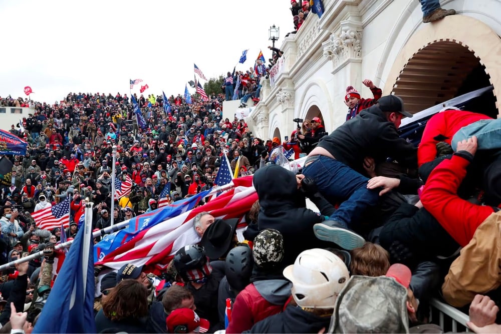 terrorist storm the Capitol Building on January 6