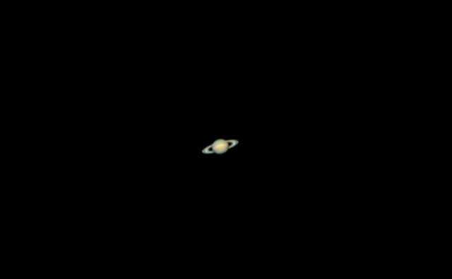 Saturn through a telescope