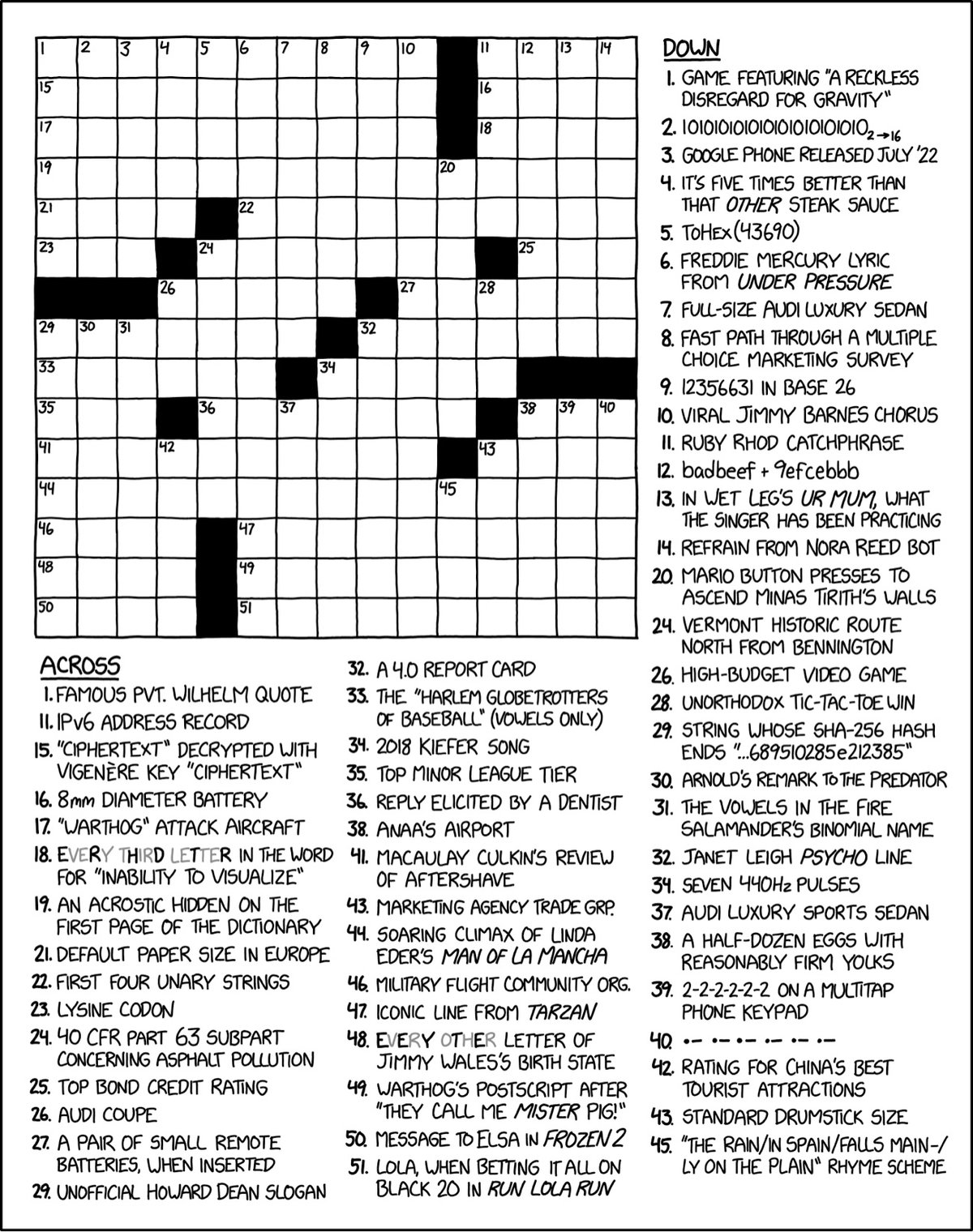 A Crossword Puzzle