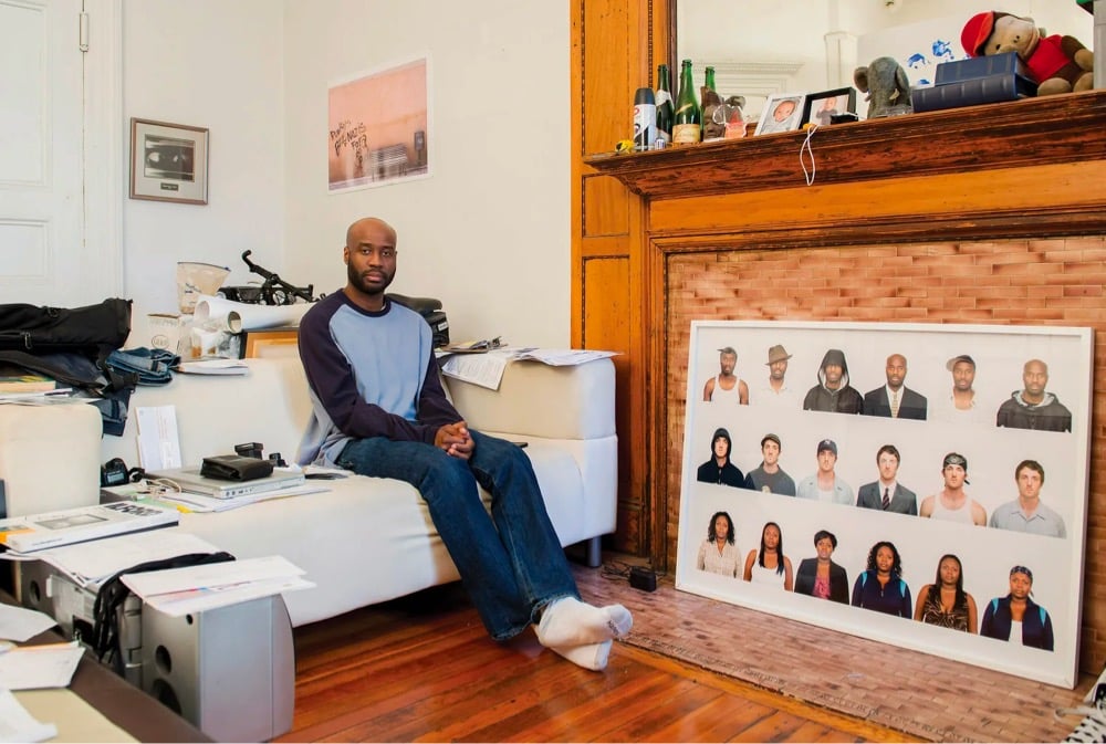 a man sitting on a sofa