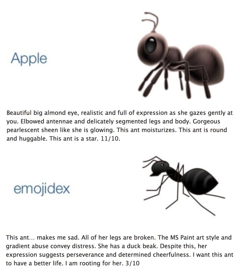 Ant Emoji Ratings