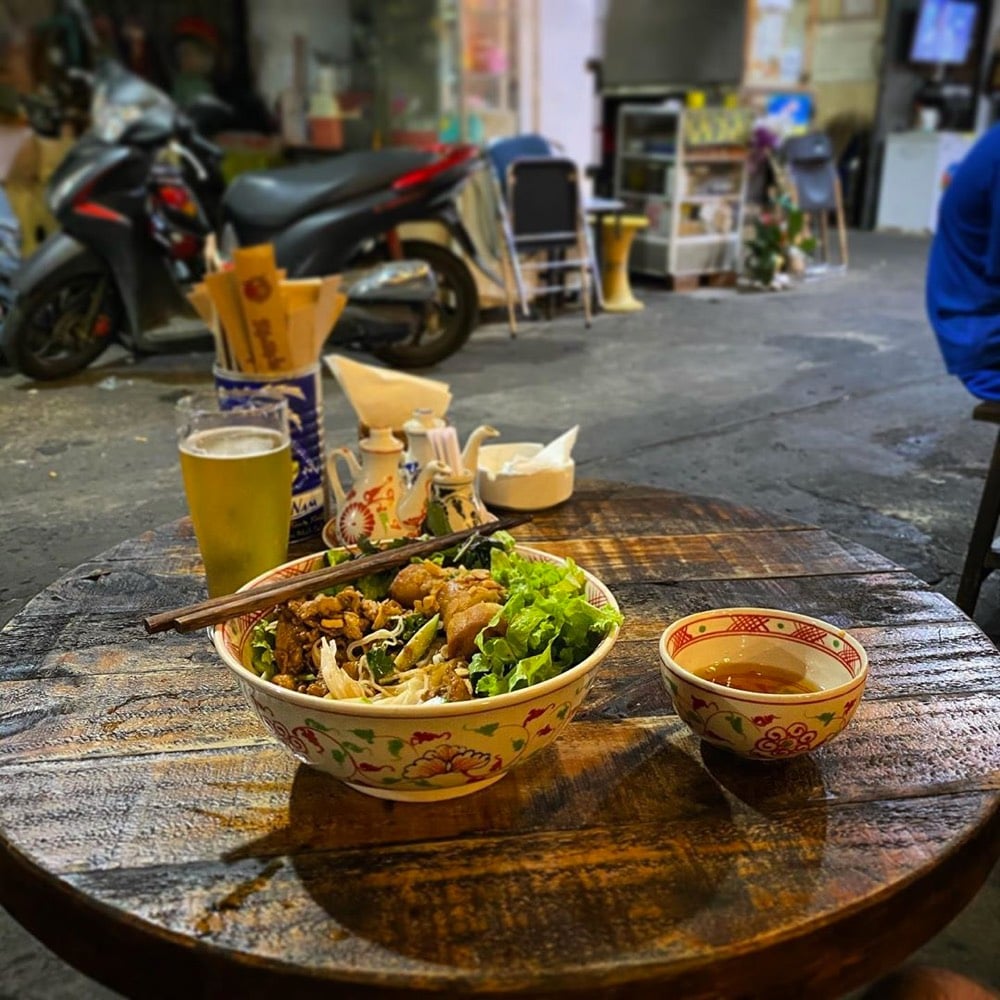 Bowl of noodles in Saigon, Vietnam