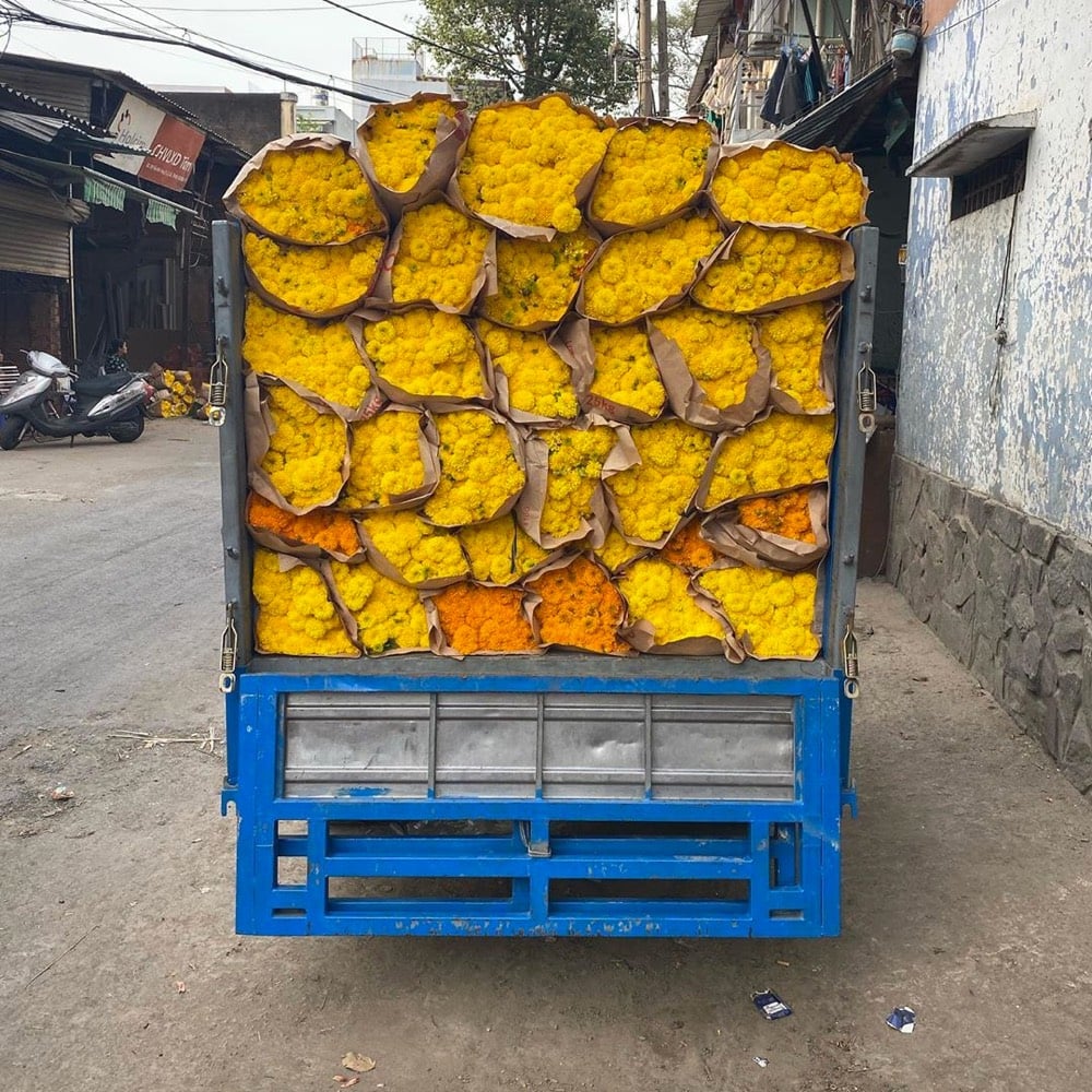 Small truck full of flowers, Saigon