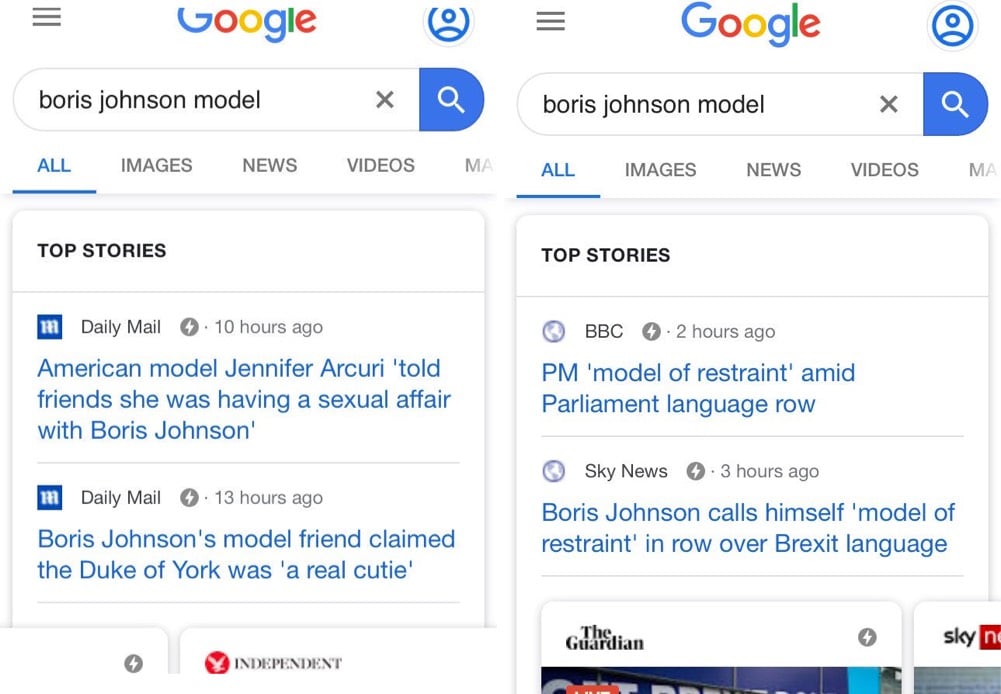 Boris Johnson SEO