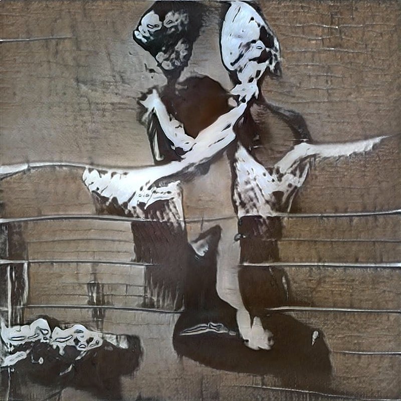 street art made by an AI