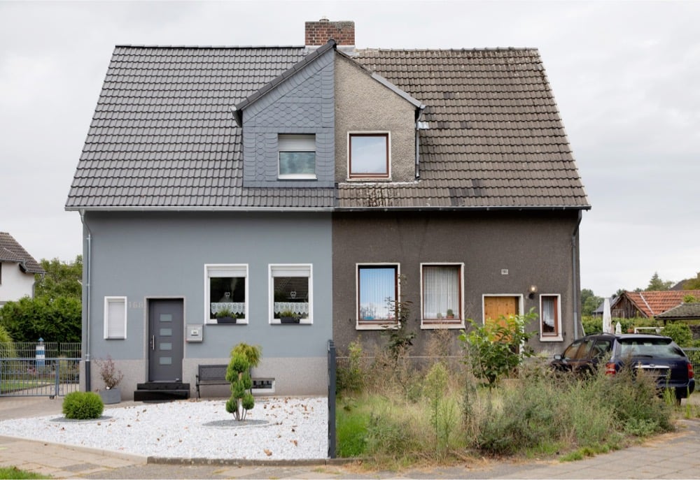 half-renovated houses