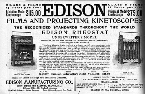 Kinetoscope advertisement