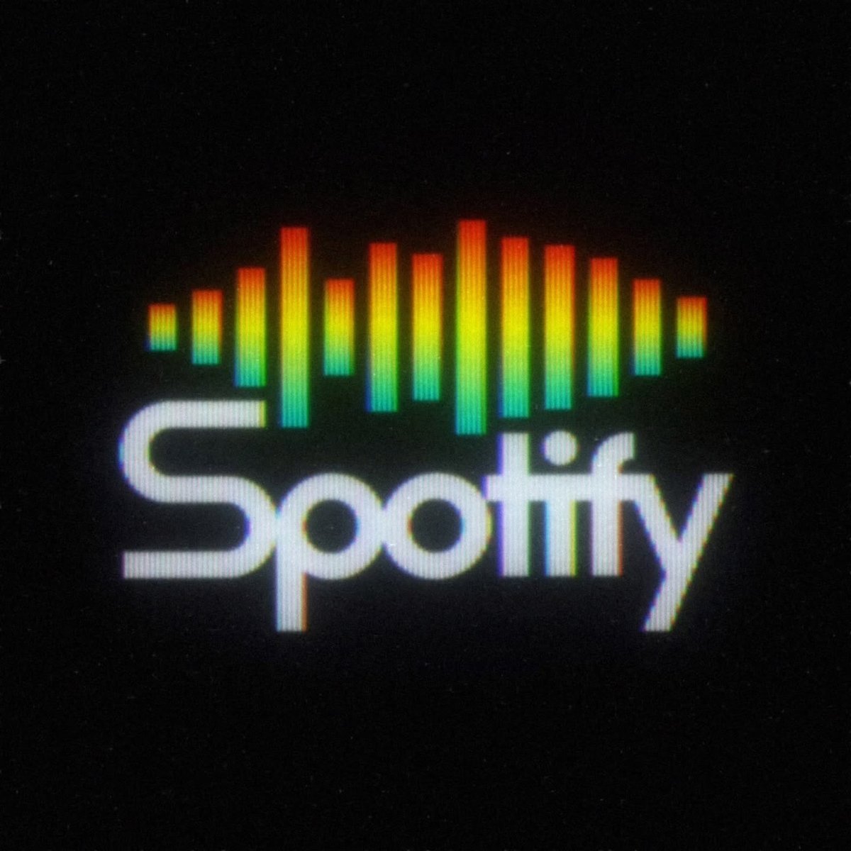 retro 80s version of the Spotify logo