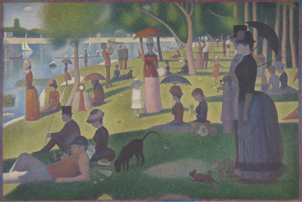 Georges Seurat's famous impressionist painting A Sunday on La Grande Jatte