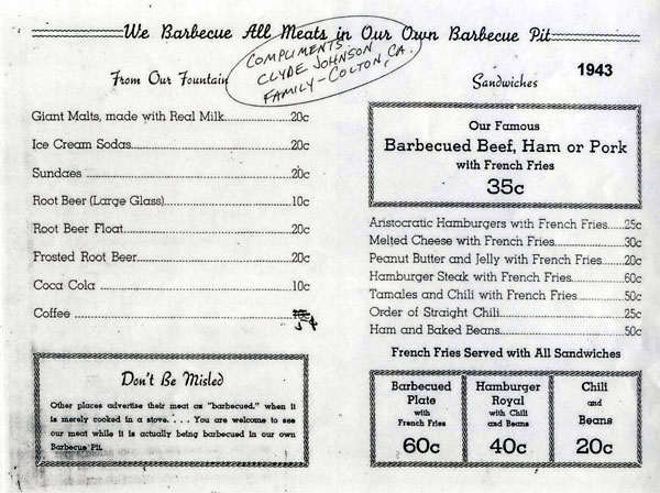 original McDonald's menu