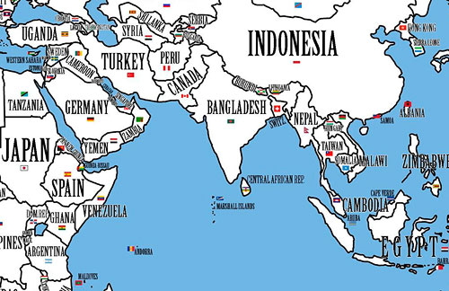 World map by population